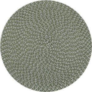 Round Braided Placemats Set of 6 Two Tone Woven Floral Table Mats Washable